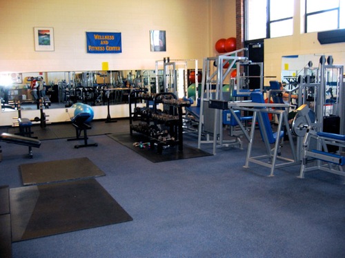 Excercise equipment in the Wellness and Fitness Center